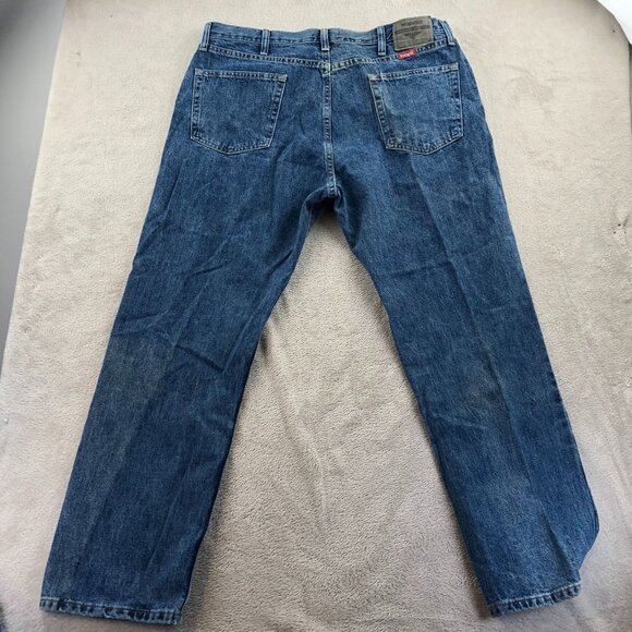 Wrangler Men Jeans Size 38x30 Blue Denim Classic Straight Leg Casual 100% Cotton - Picture 14 of 14